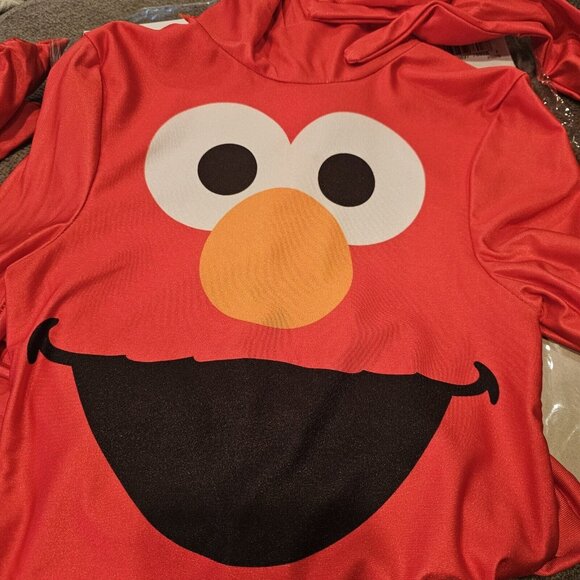 Disguise Kid's 8-10 Sesame Street Elmo Bodysuit Costume Skinovations NEW - Picture 2 of 5